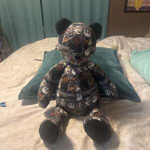 Hand made Star Wars Dark Side Light Side Reversible Plush Bear